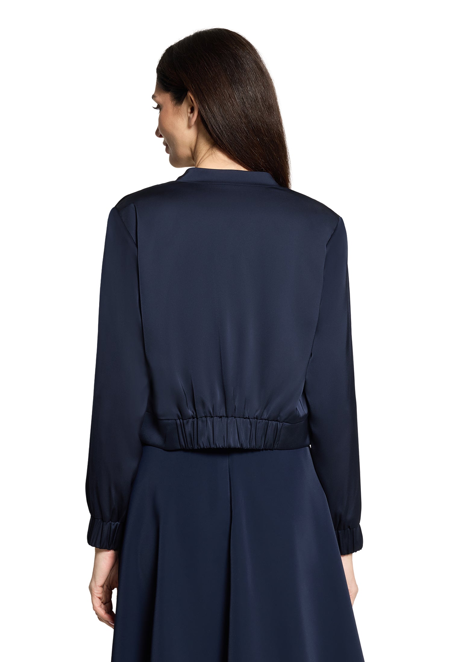 Vera Mont - Eleganter Bolero aus Satin in Dunkelblau