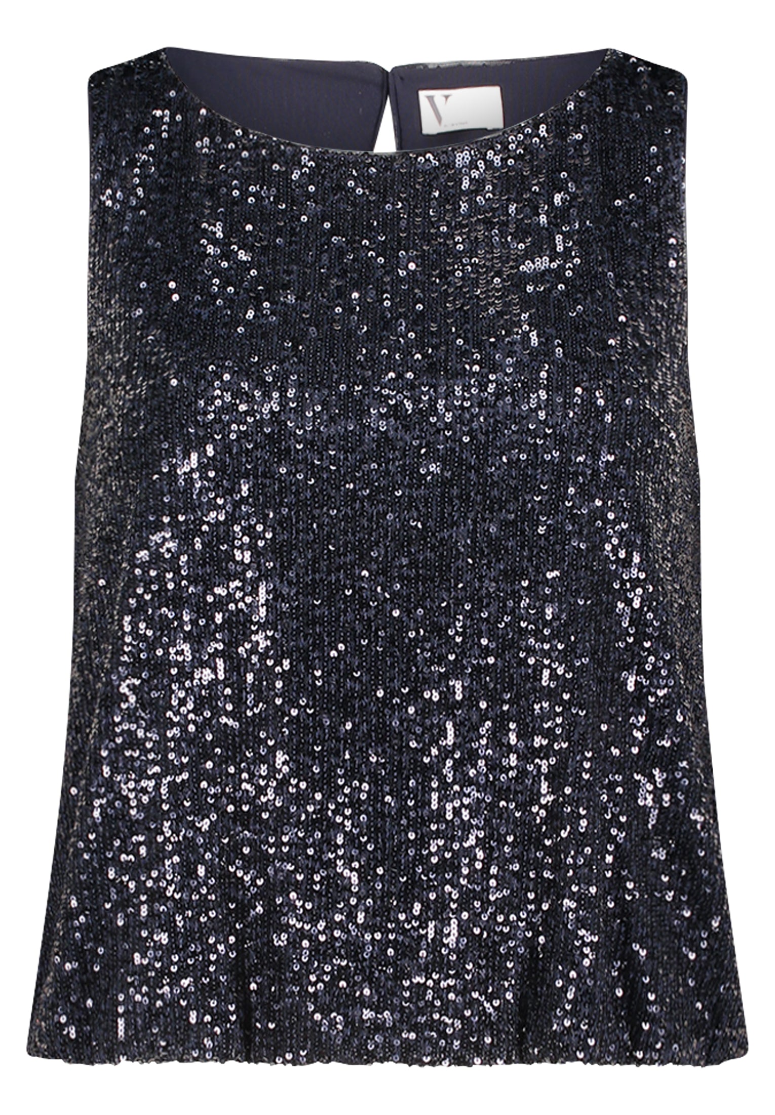 Vera Mont - Elegantes Glitzertop in Dunkelblau