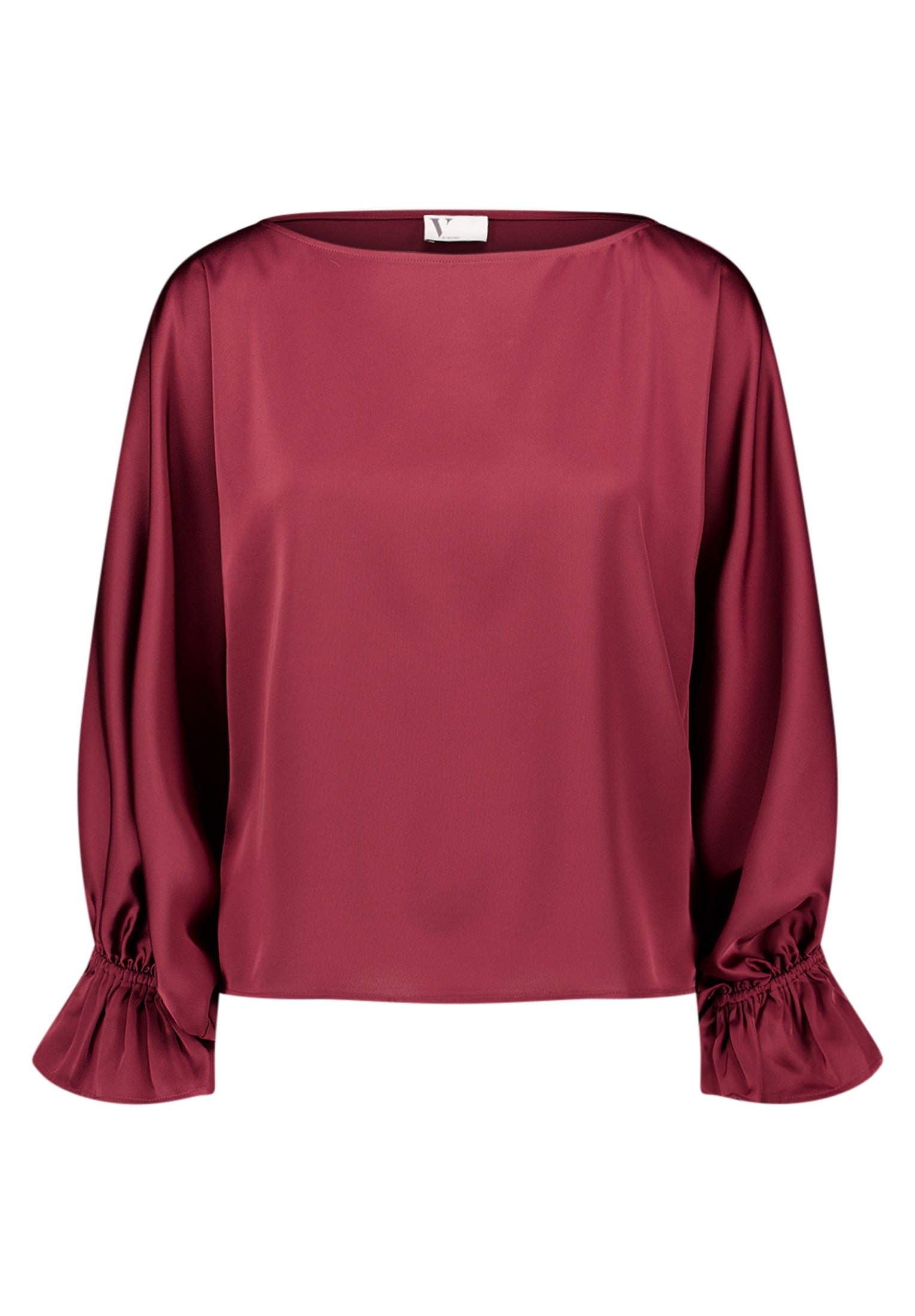 Vera Mont - Elegante Satin-Bluse in Bordeaux