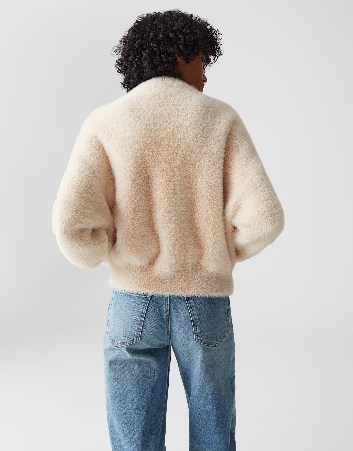 Opus - Strickblouson in Felloptik - Dores