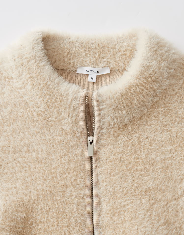 Opus - Strickblouson in Felloptik - Dores