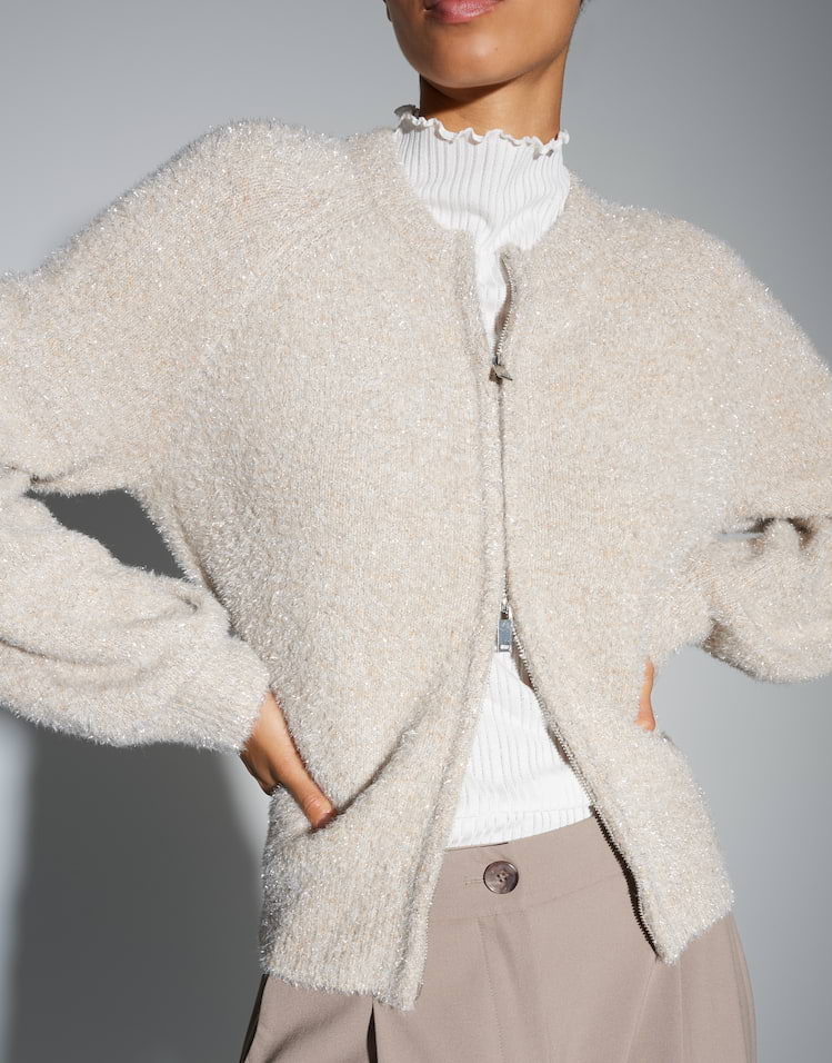 Opus -  Strickjacke mit flauschigem Effektgarn - Dosmic