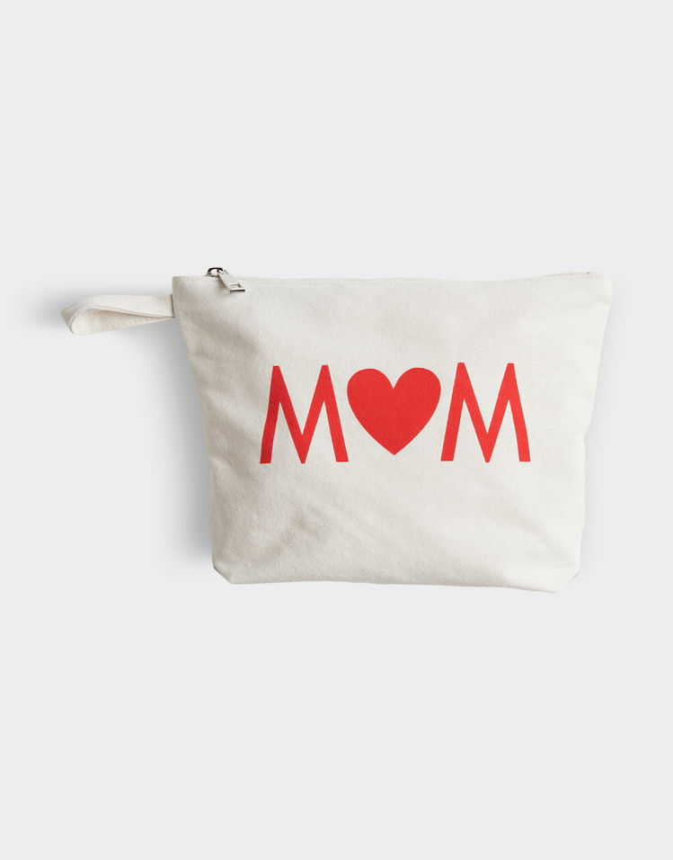 Opus - Canvas Clutch mit Statement Print - Amom