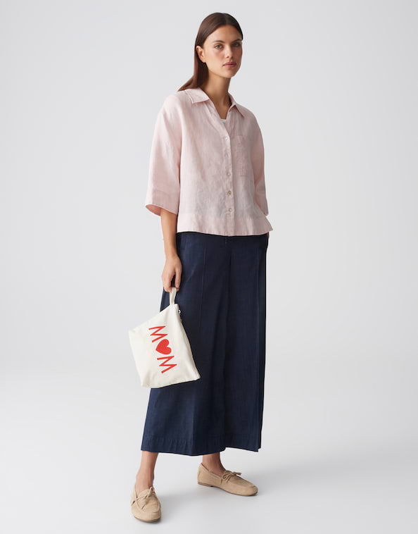 Opus - Canvas Clutch mit Statement Print - Amom