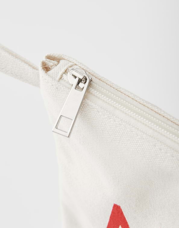 Opus - Canvas Clutch mit Statement Print - Amom