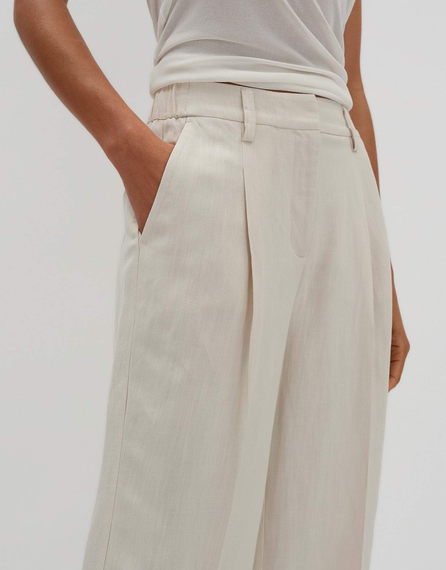 Someday - Stilvolle Culotte aus Viskose-Leinen-Mix - Celino