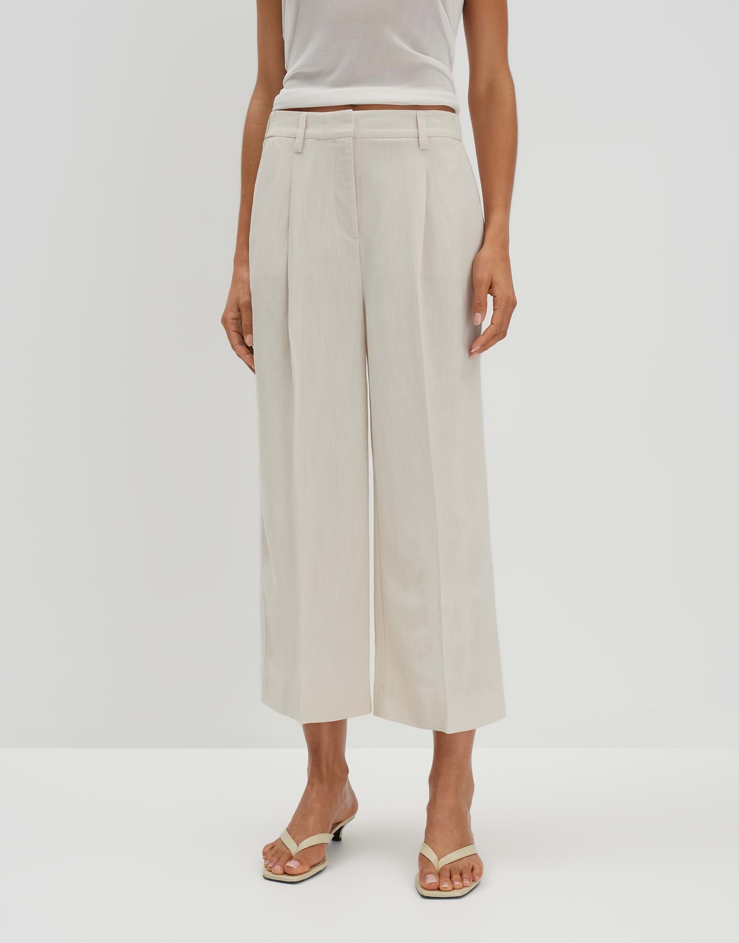 Someday - Stilvolle Culotte aus Viskose-Leinen-Mix - Celino