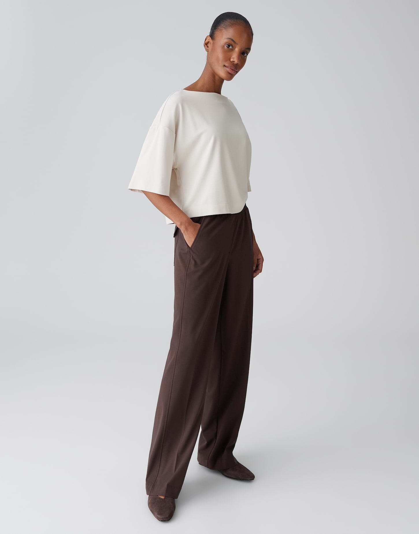 Opus - Boxy Jerseyshirt aus Viskose Mix - Syros