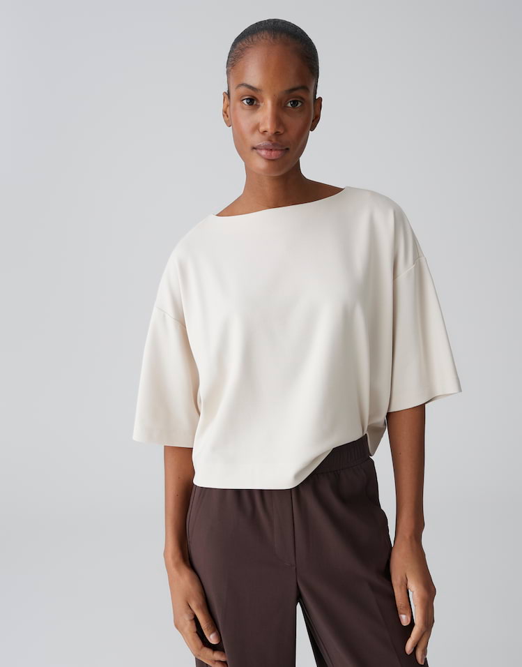 Opus - Boxy Jerseyshirt aus Viskose Mix - Syros