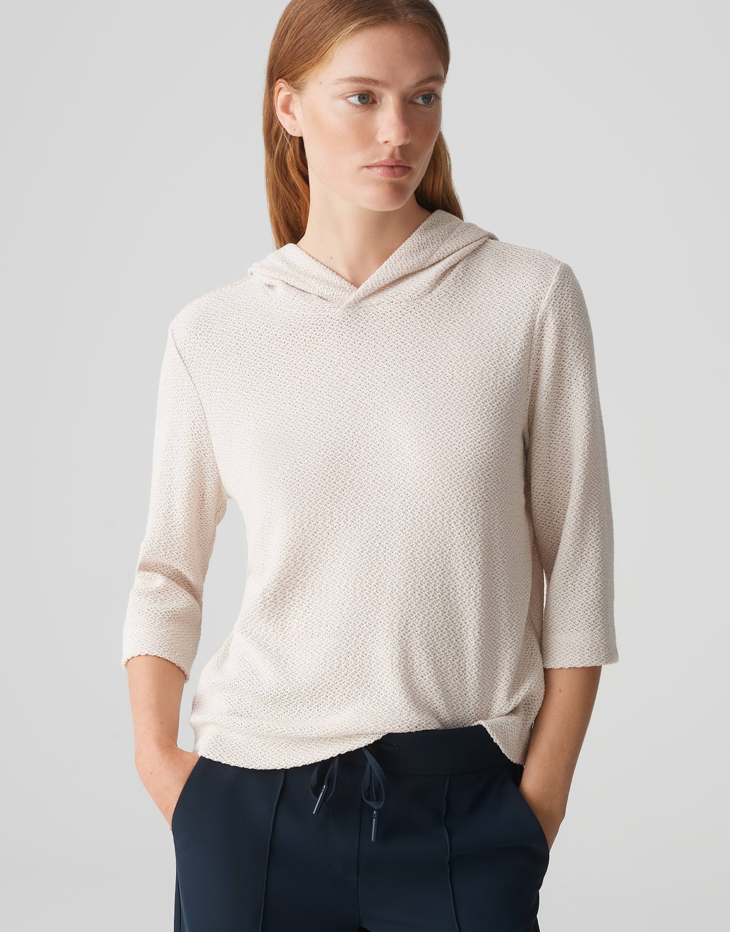 Opus - Kapuzenshirt in Strickoptik - Sukufi
