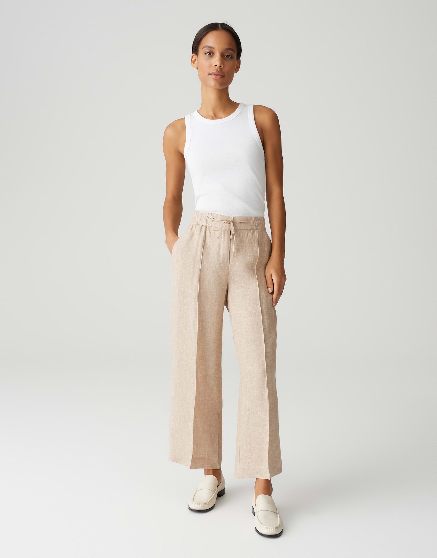 Opus - Relaxed City Pants aus reinem Leinen - Maikito