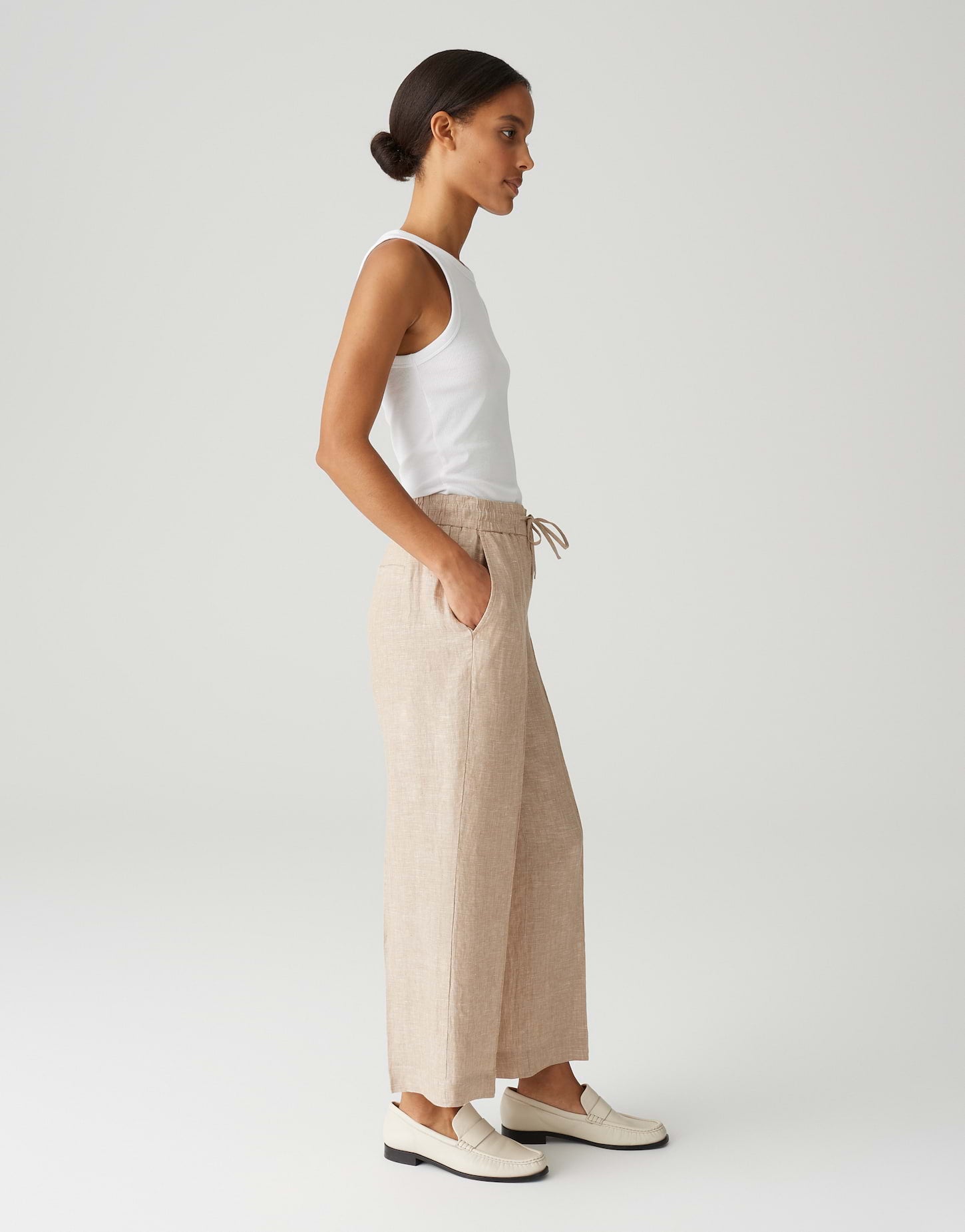 Opus - Relaxed City Pants aus reinem Leinen - Maikito