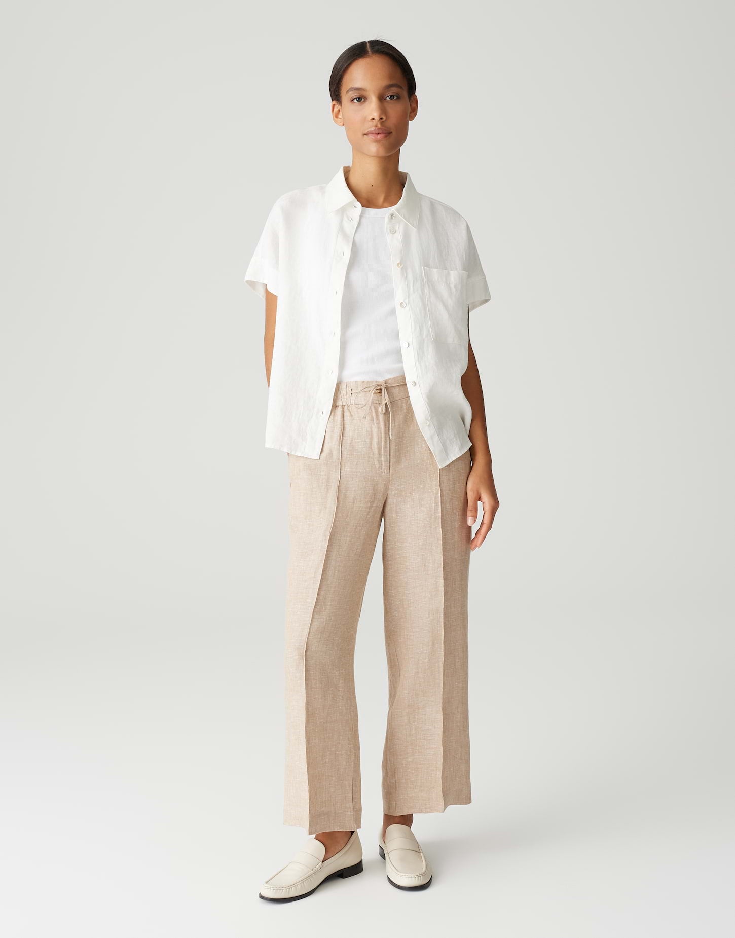 Opus - Relaxed City Pants aus reinem Leinen - Maikito