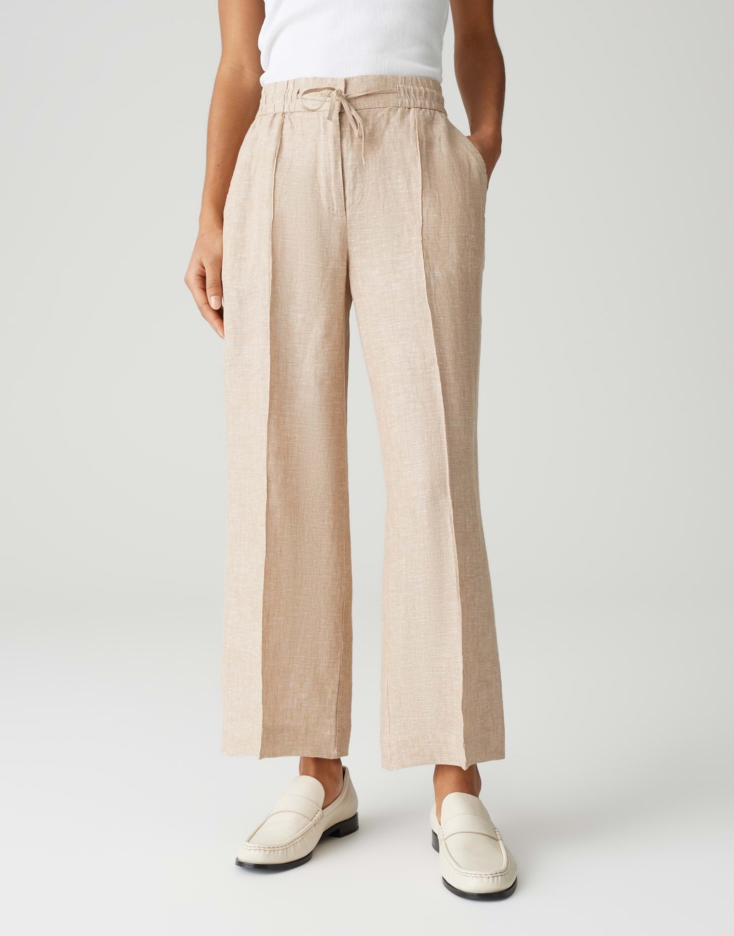 Opus - Relaxed City Pants aus reinem Leinen - Maikito