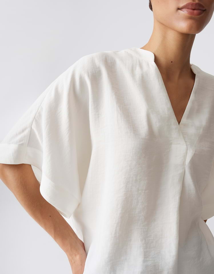 Opus - Oversized geschnittene Cape Bluse - Fenella