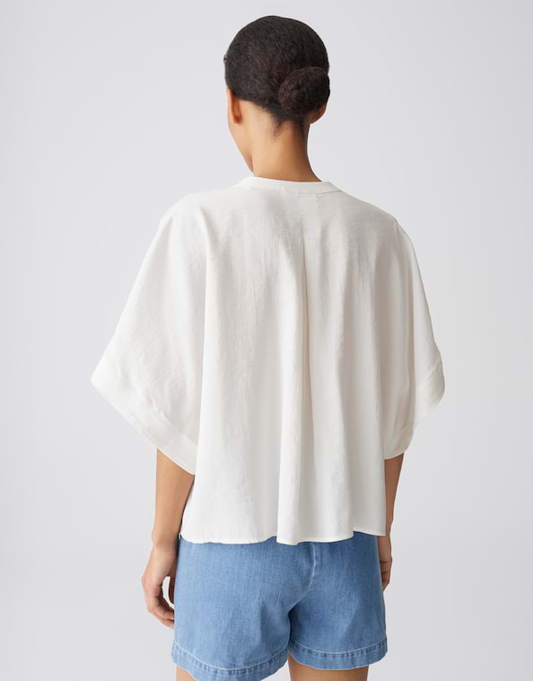 Opus - Oversized geschnittene Cape Bluse - Fenella