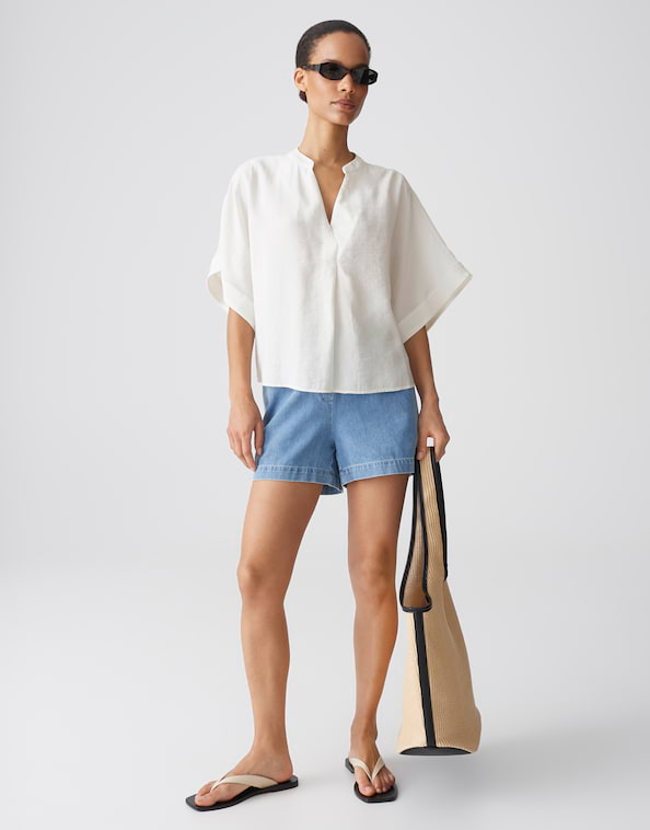 Opus - Oversized geschnittene Cape Bluse - Fenella