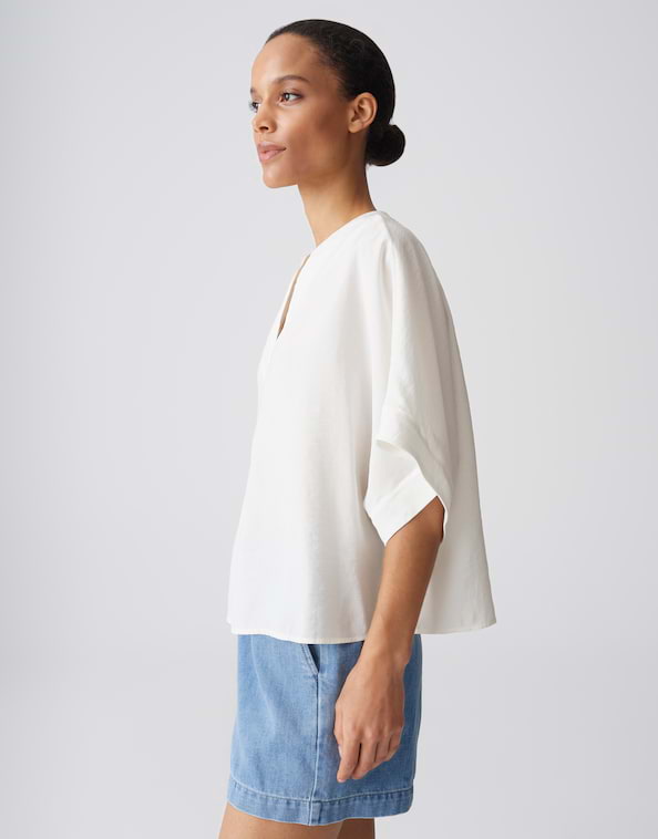 Opus - Oversized geschnittene Cape Bluse - Fenella