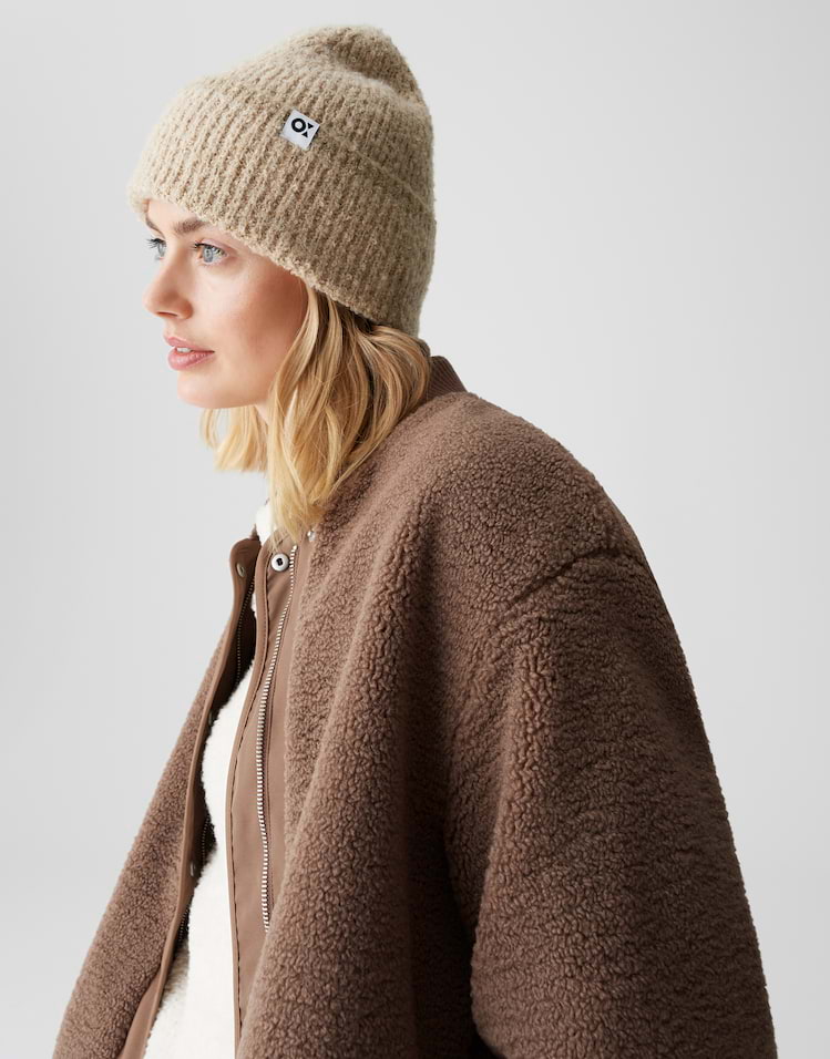 Opus - Strickmütze mit Rippstruktur - Aperry