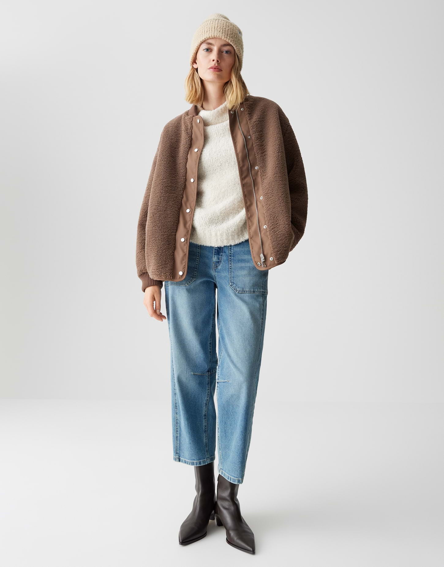 Opus - Strickmütze mit Rippstruktur - Aperry