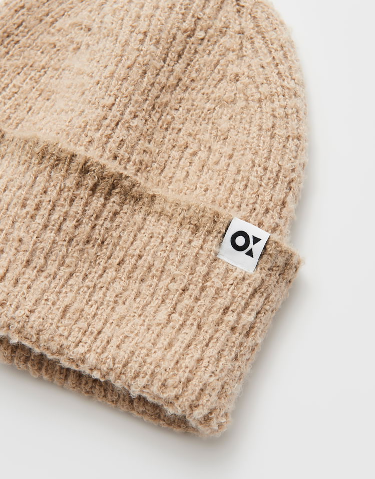 Opus - Strickmütze mit Rippstruktur - Aperry