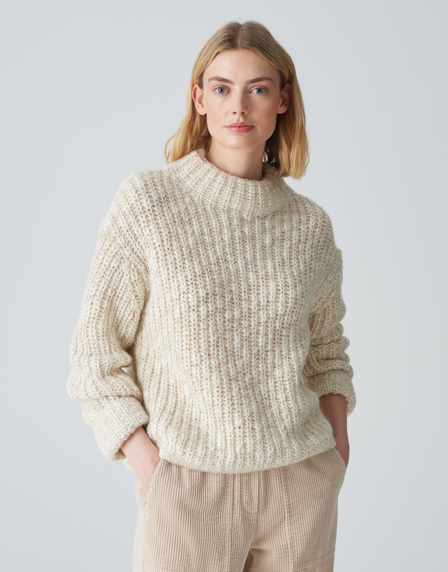 Opus -  Weicher Strickpullover mit Stehkragen - Perke