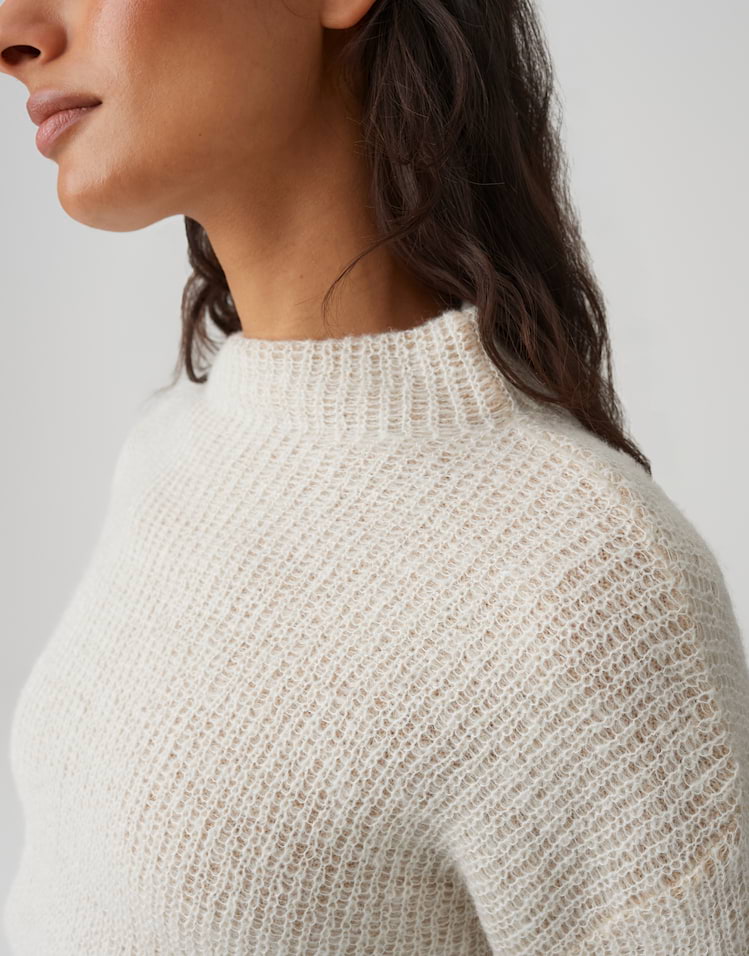 Opus - Luftiger Strickpullover in 3D-Optik Regular Fit - Priefe