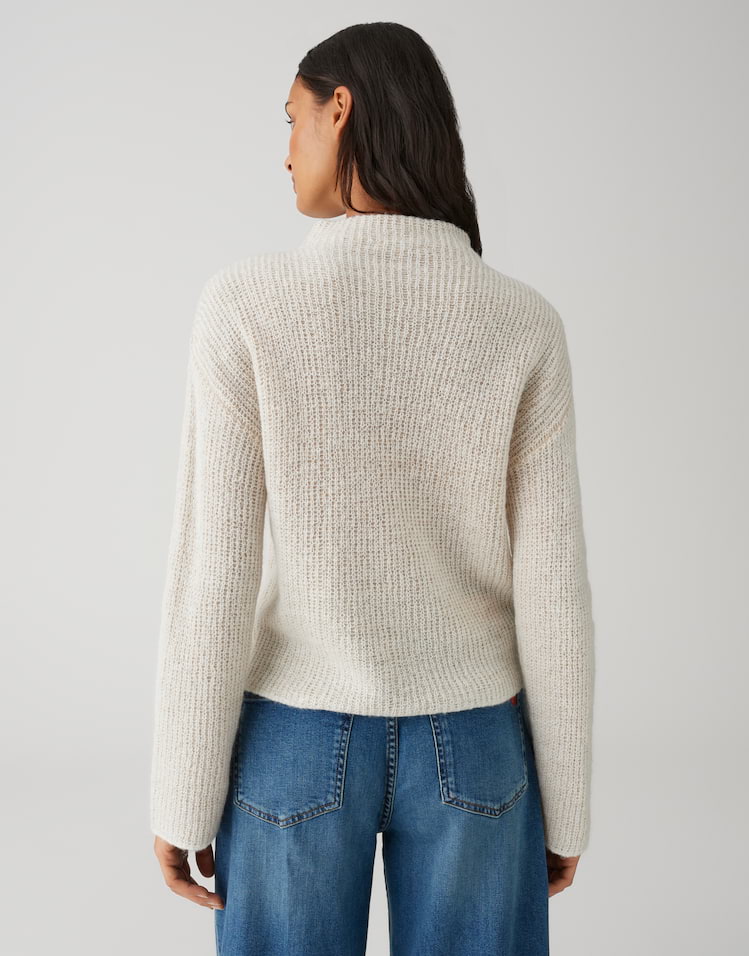Opus - Luftiger Strickpullover in 3D-Optik Regular Fit - Priefe