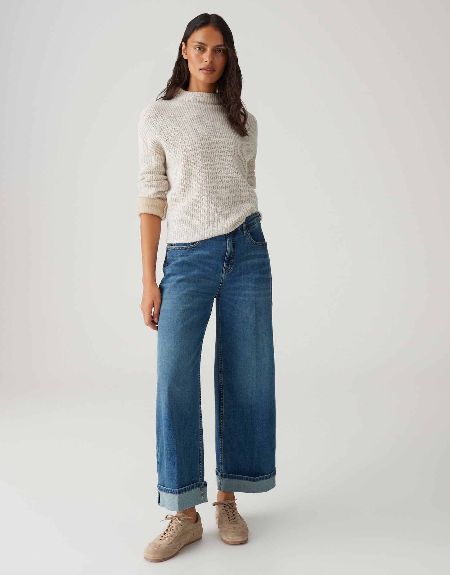 Opus - Luftiger Strickpullover in 3D-Optik Regular Fit - Priefe