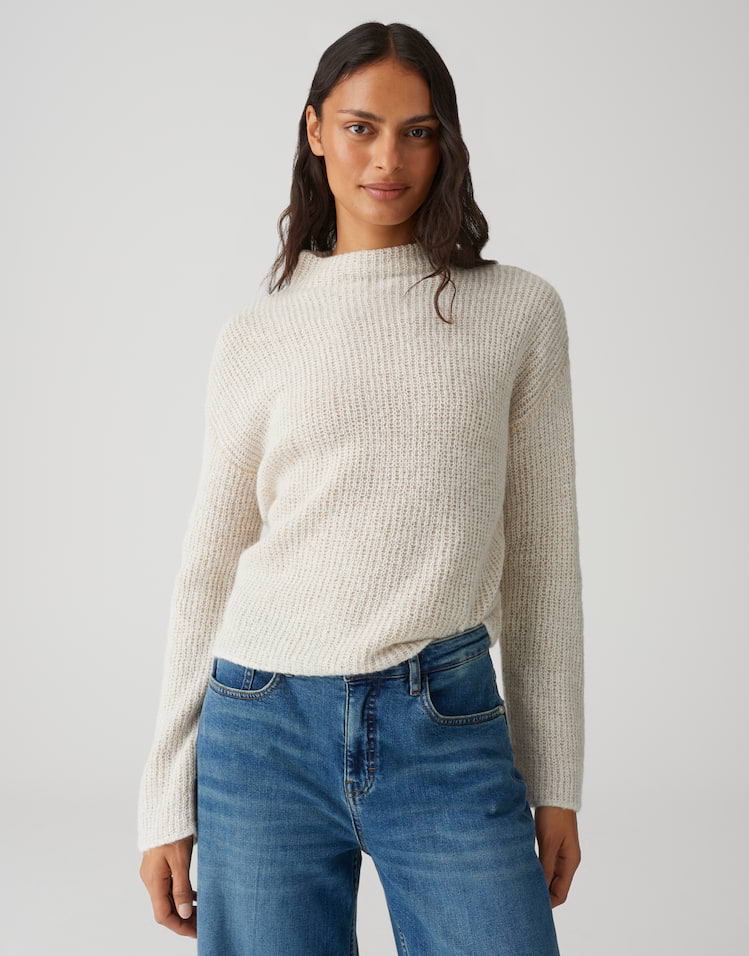 Opus - Luftiger Strickpullover in 3D-Optik Regular Fit - Priefe