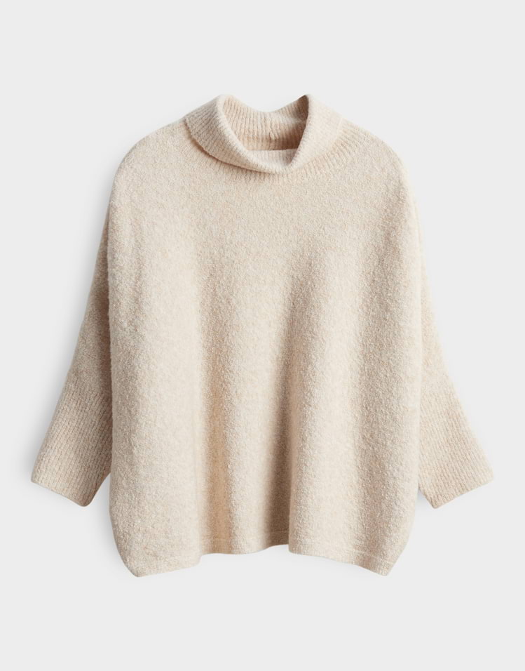 Someday - Lockerer Rollkragenpullover aus Bouclé Strick - Tiola