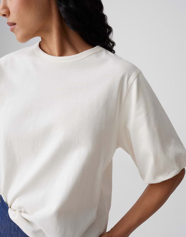 Opus - Feminines T-Shirt mit Ballonärmeln - Surtiny