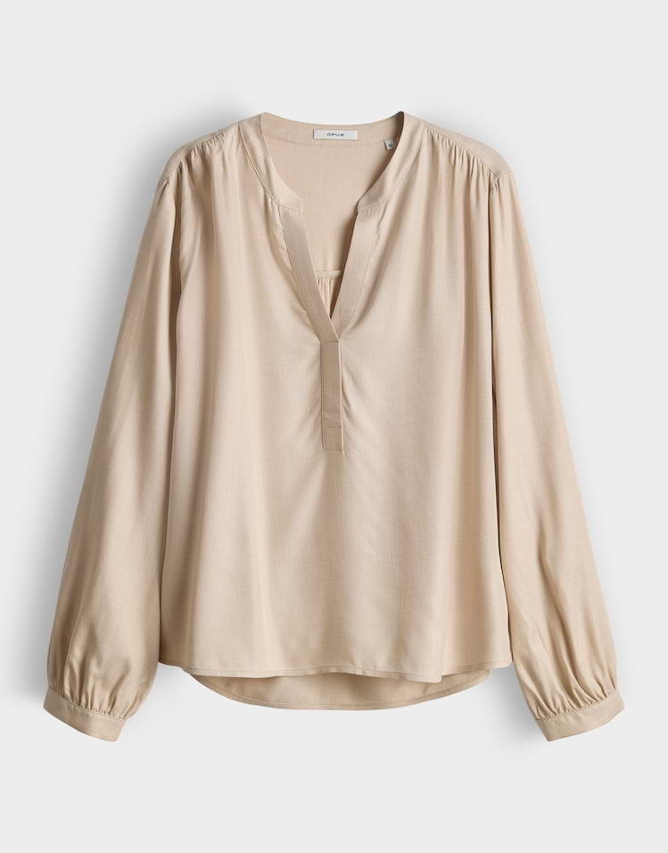 Opus - Feminine Tunikabluse in Twilloptik - Flanora