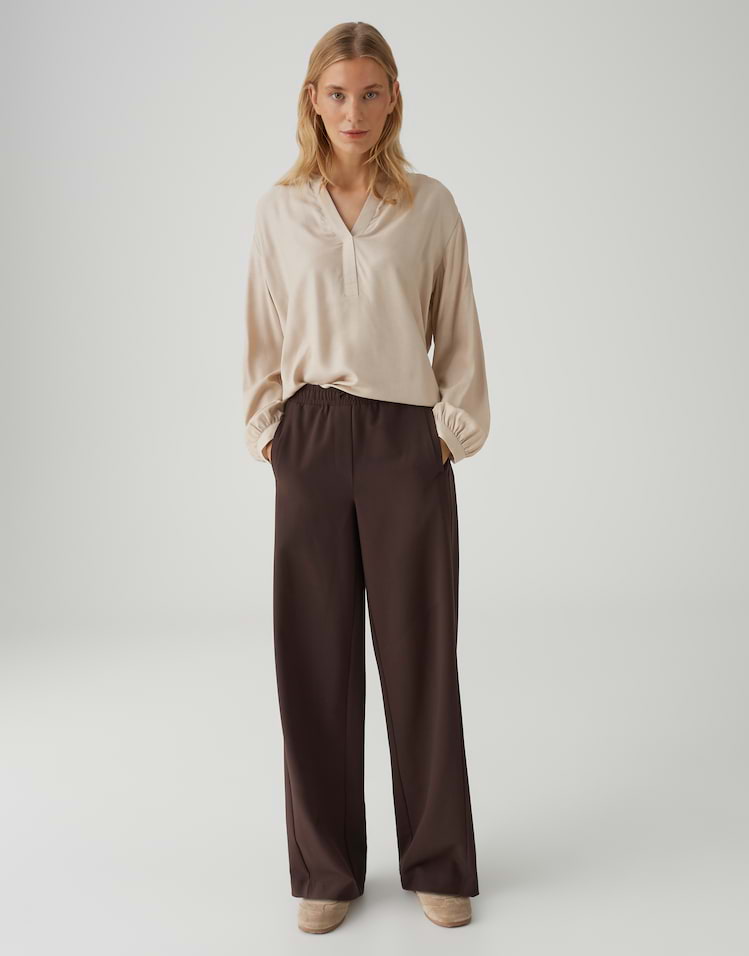 Opus - Feminine Tunikabluse in Twilloptik - Flanora