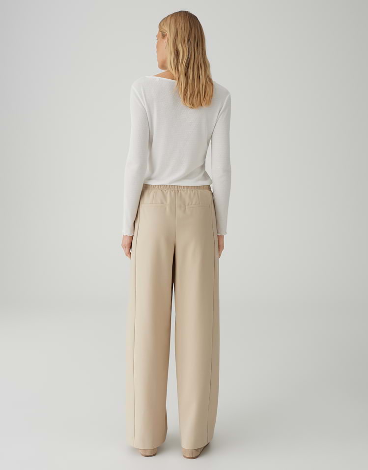 Opus - Wide Jogpants mit Komfortbund - Melane Flow