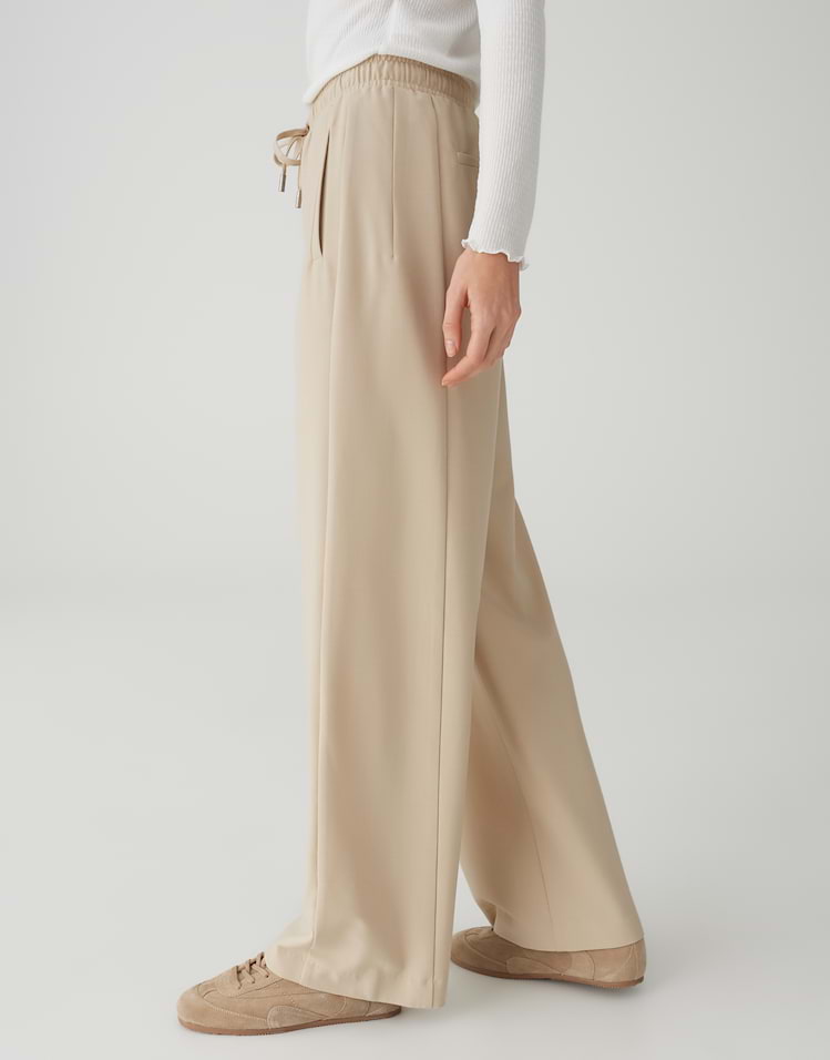 Opus - Wide Jogpants mit Komfortbund - Melane Flow