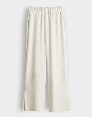 Opus - Fein strukturierte Wide Leg Pants mit Schlitzdetail - Mucia moss
