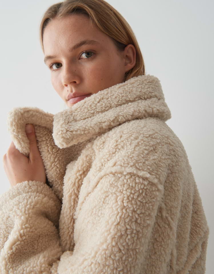 Opus - Wendejacke in Lammfell Optik - Henola