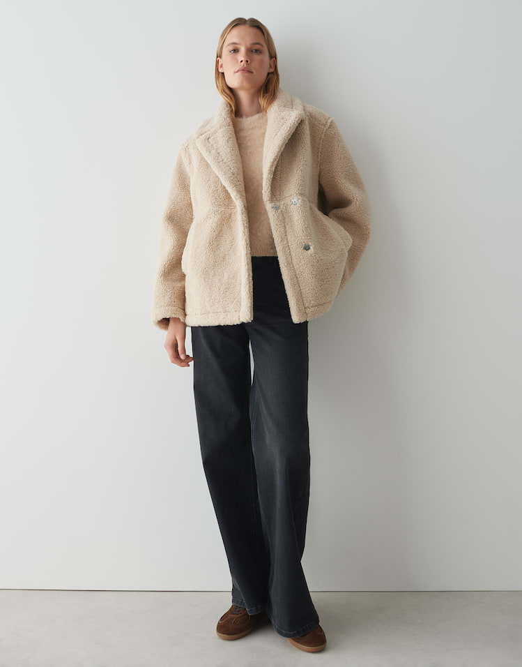 Opus - Wendejacke in Lammfell Optik - Henola