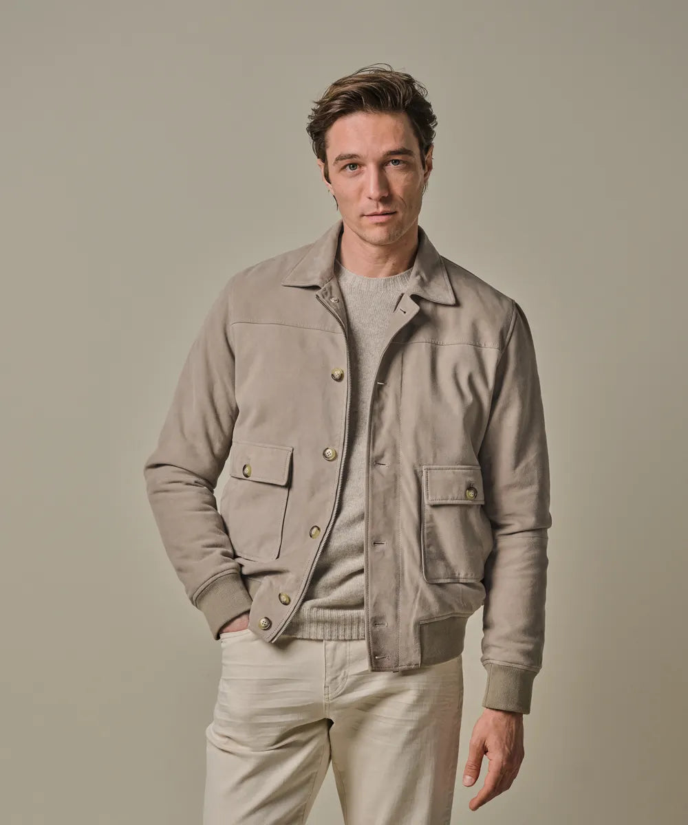 Profuomo - Stilvoller Blouson aus Veloursleder