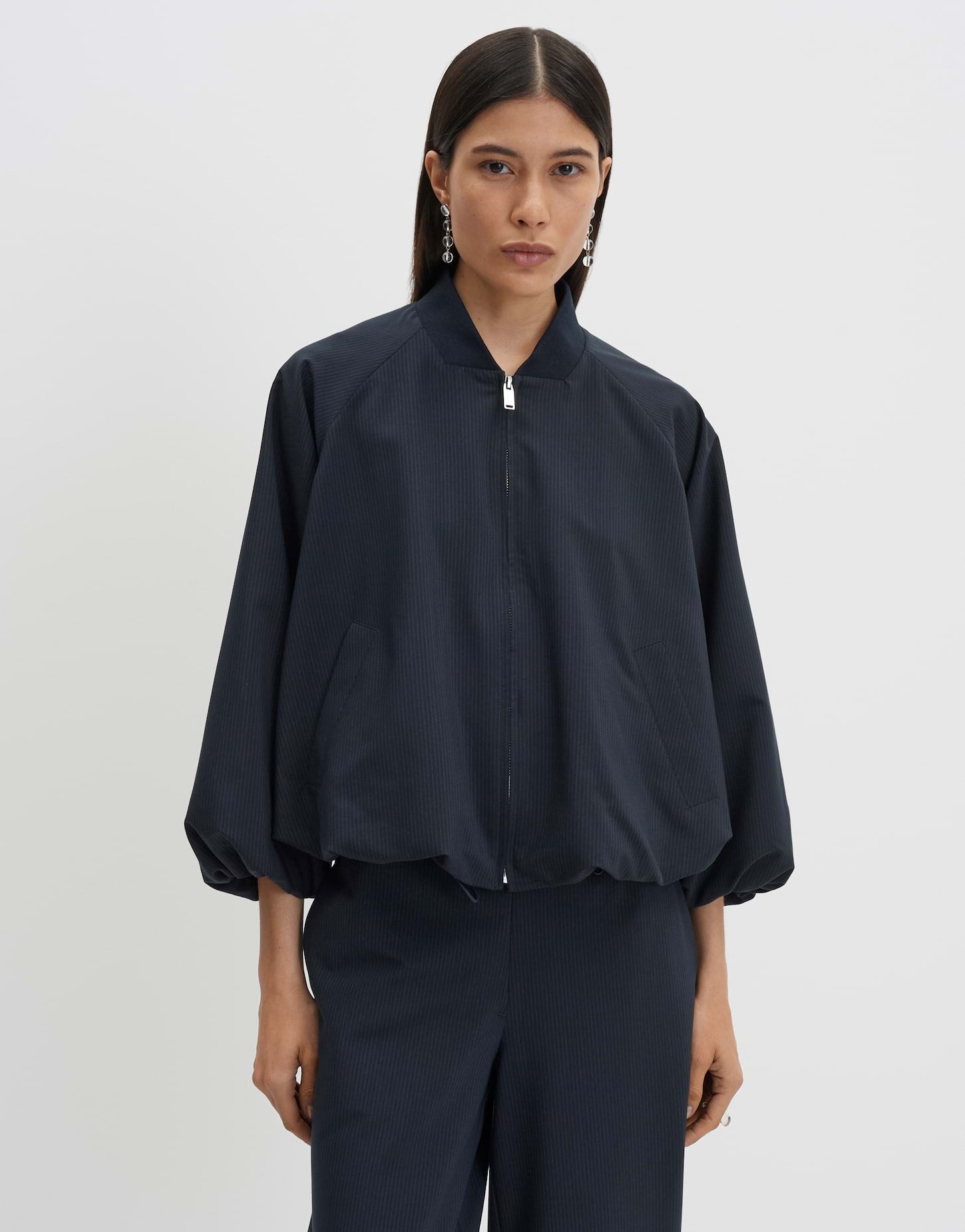 Someday - Blousonjacke mit feinem Nadelstreifen Regular Fit - Noela