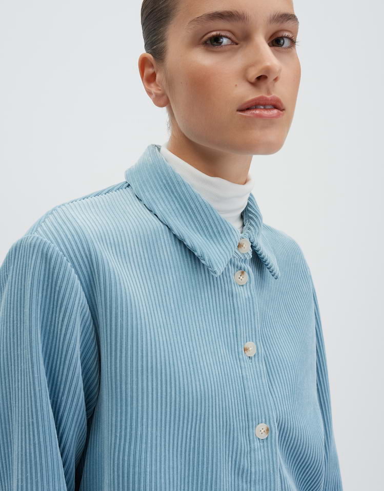 Someday - Hemdbluse aus samtigen Cord - Zortney