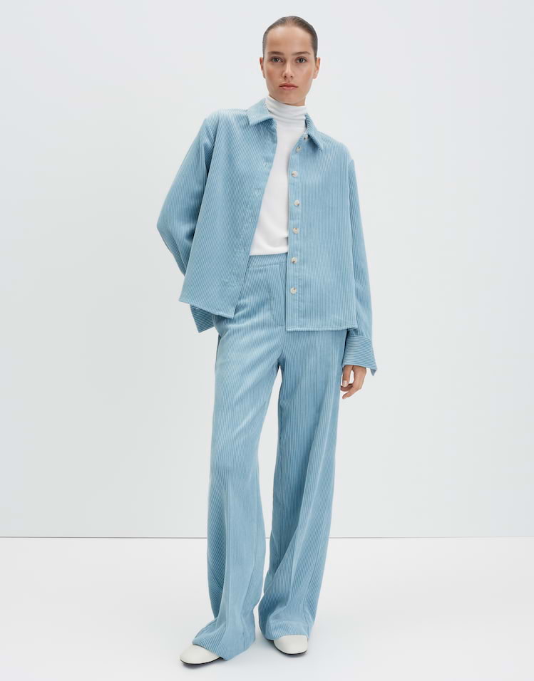 Someday - Hemdbluse aus samtigen Cord - Zortney