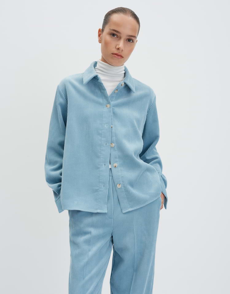 Someday - Hemdbluse aus samtigen Cord - Zortney