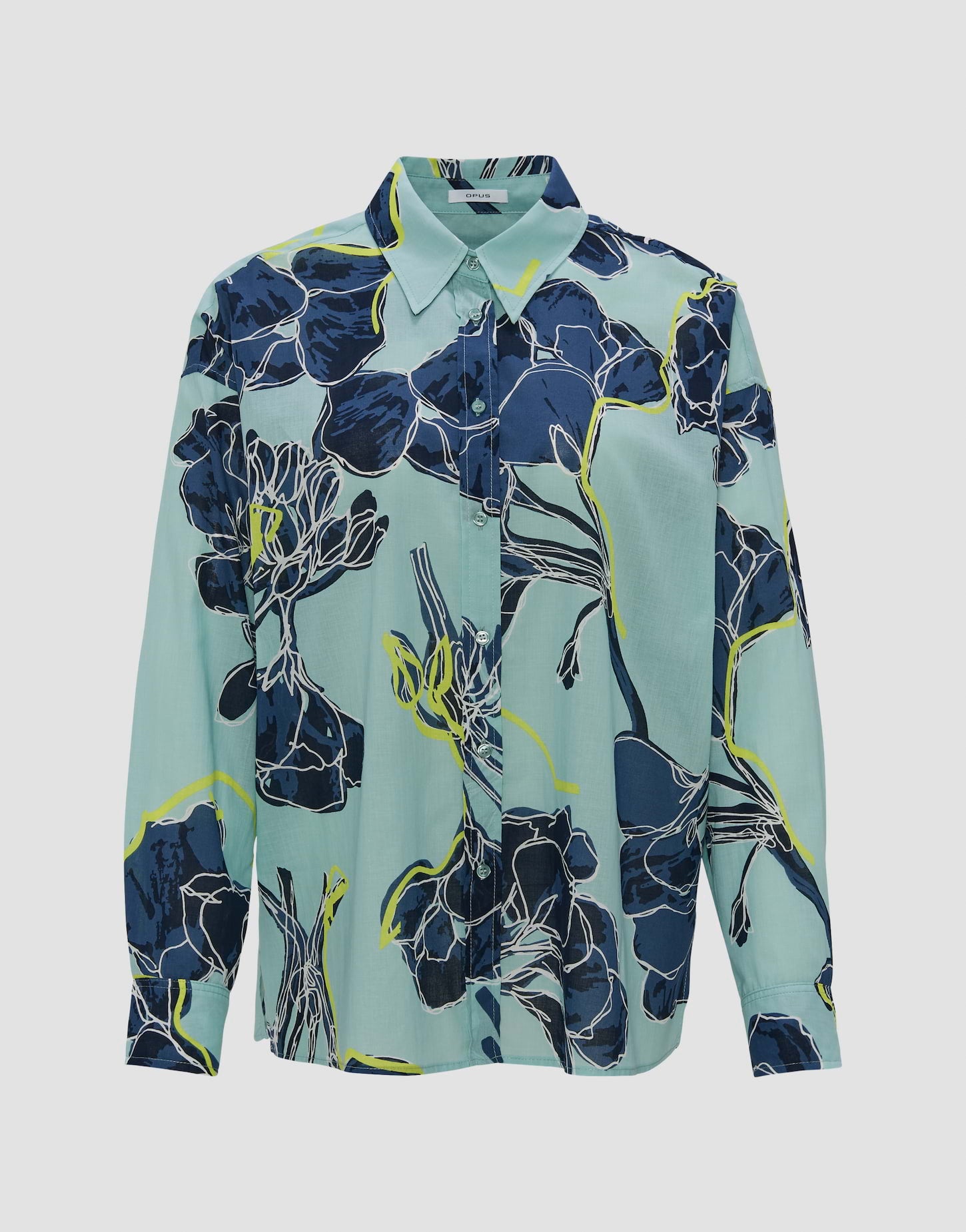 Opus -  Sommerliche Hemdbluse mit floralem Print - Fenlo Bloom