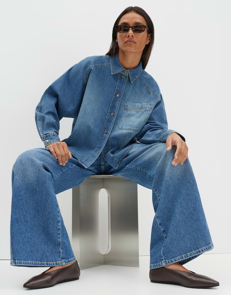 Someday - Oversized Jeanshemd - Zebru