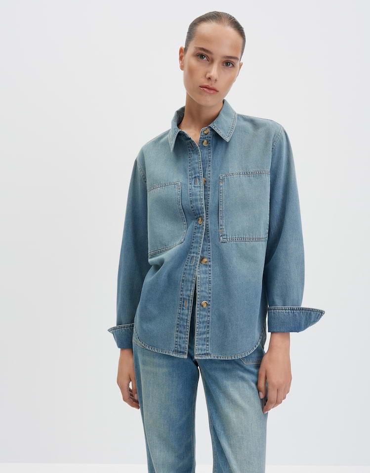 Someday - Jeanshemd aus nachhaltiger Baumwolle - Zutie