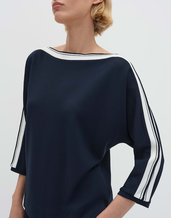 Someday - U-Boot Shirt mit sportiven Einsatz Regular Fit - Kelva