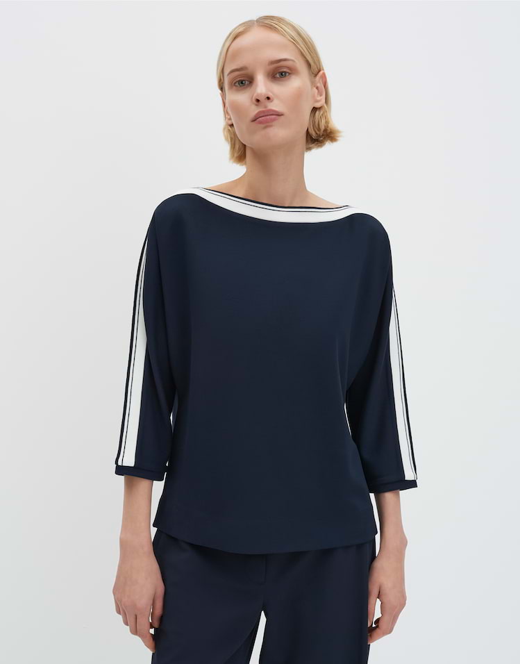 Someday - U-Boot Shirt mit sportiven Einsatz Regular Fit - Kelva