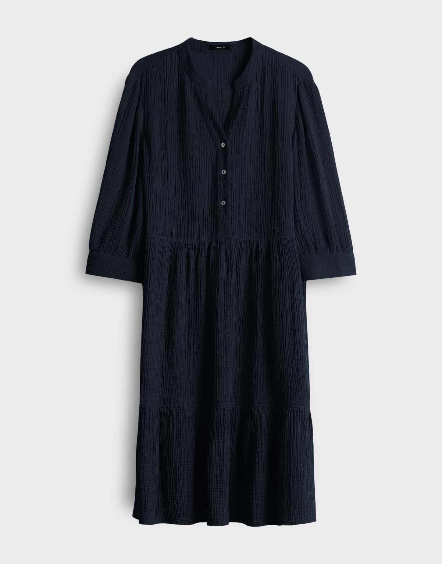 Opus - Volantkleid aus weicher Crash-Optik - Wolka